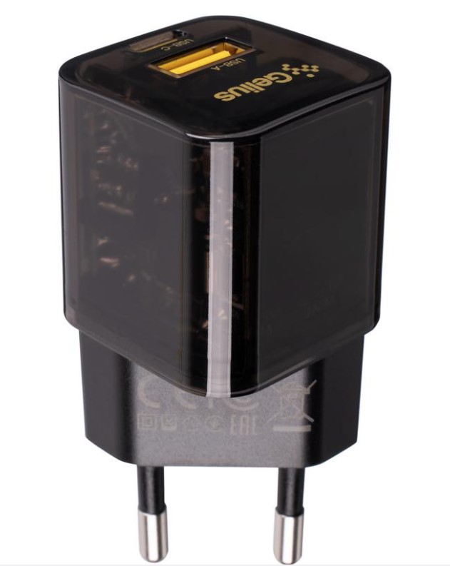 Зарядний пристрій Gelius Genesis GP-HC055 (30W) Black USB+Type-C