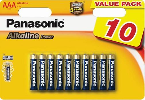 Батарейка Panasonic ALKALINE POWER AAA BLI 10 (LR03REB/10BW)