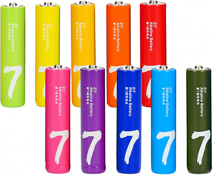 Батарейка Xiaomi Alkaline Battery ZI7 Rainbow LR03 (AAA) (10шт)