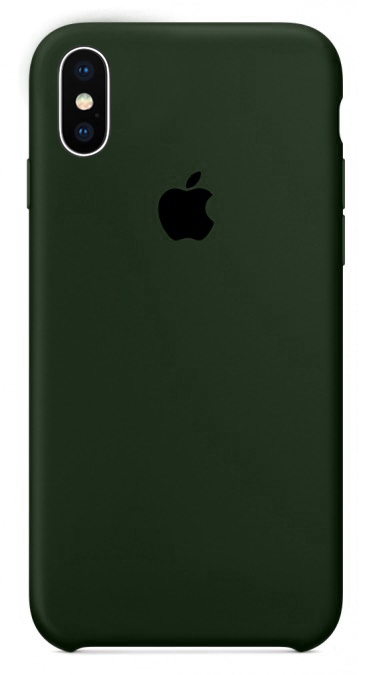 Накладка Silicone Case Full for iPhone X/XS (48) virid
