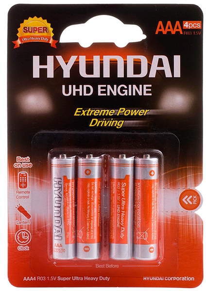 Батарейка Hyundai R03 4 PL 1x4