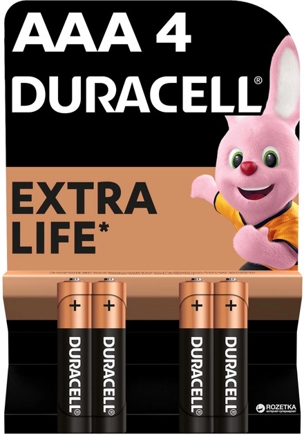 Батарейка Duracell LR03 MN2400 AAA 1x4 шт. блістер