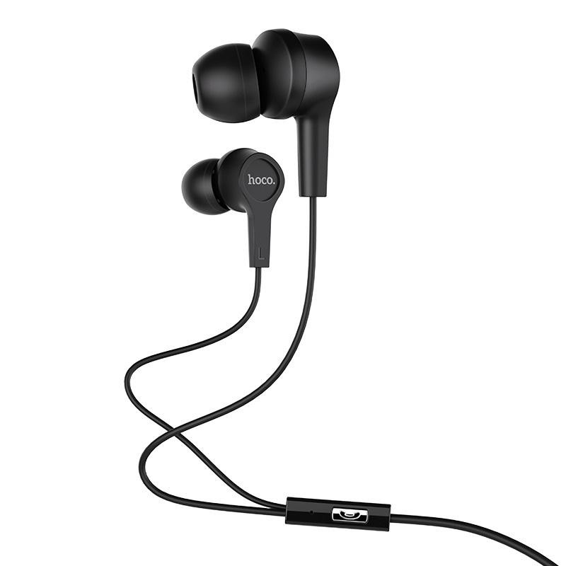 Гарнітура HOCO M50 Daintiness universal earphones with mic Black