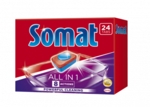 Таблетки для посудомоечных машин Somat All in 1, 24 шт