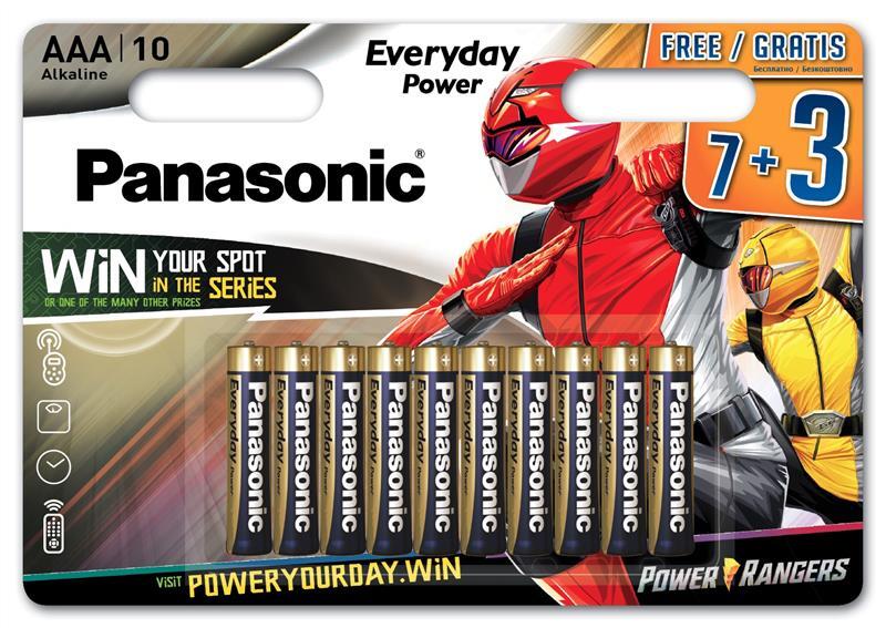 Батарейка Panasonic EVERYDAY POWER щелочная AAA BLI 10шт Power Rangers LR03REE/10B3FPR