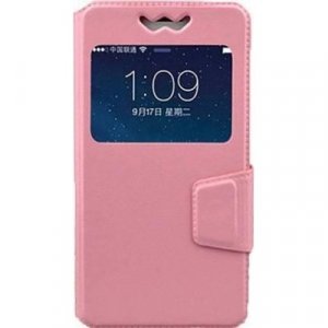 Чехол TOTO Book cover silicone Universal slide 5.3'-5.5' Pink