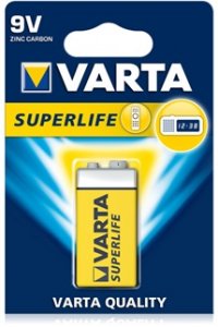 Батарейка Varta super 9V (крона)