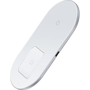 Беспроводное зарядное Baseus Simple 2in1 Wireless Charger Pro Edition For Phones+Pod White (C02)