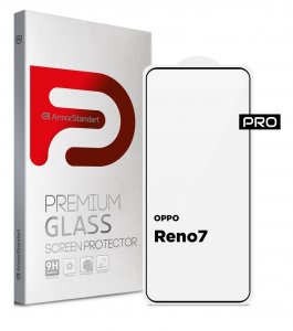 Защитное стекло ArmorStandart Pro для OPPO Reno7 Black (ARM66553)