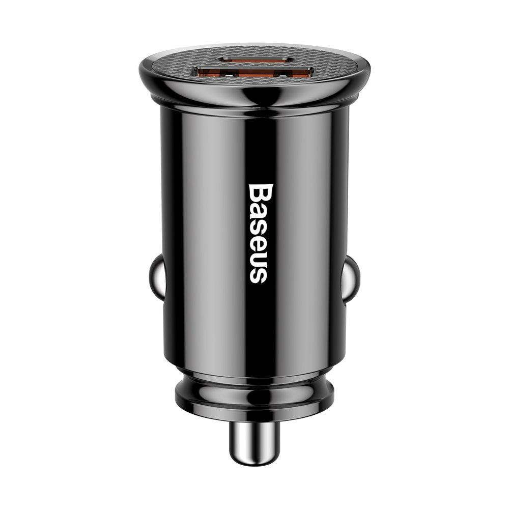 Автомобільний зарядний пристрій Baseus Circular Plastic А+C 30W Black (CCALL-YS01)