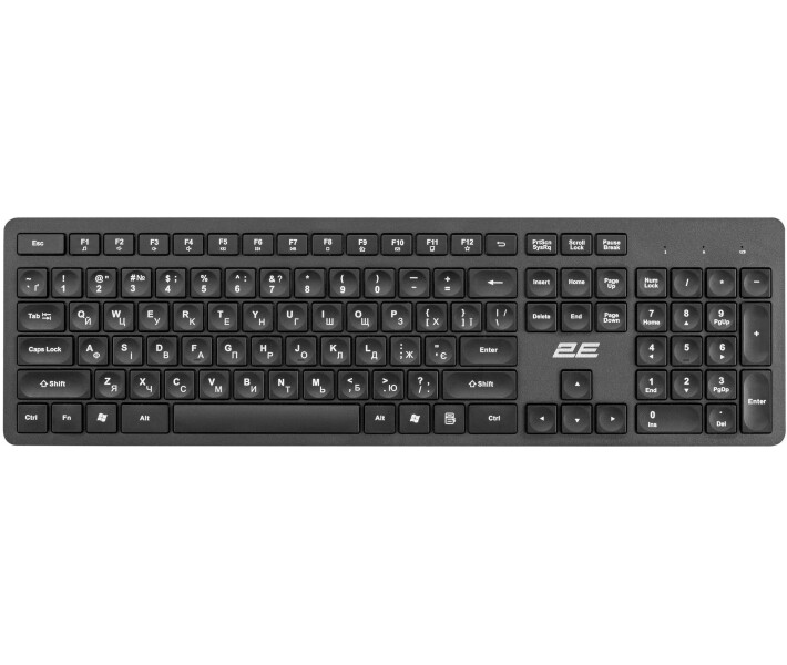 Клавіатура 2E KS260 WL EN/UKR Black (2E-KS260WB)