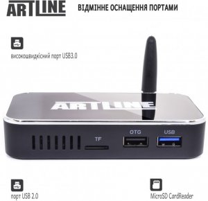 Медиаплеер Artline TvBox KMX3 Amlogic S905X3 Android 9 4+32G 2.4G/5G 2T2R WiFi 802.11 b/g/n/ac