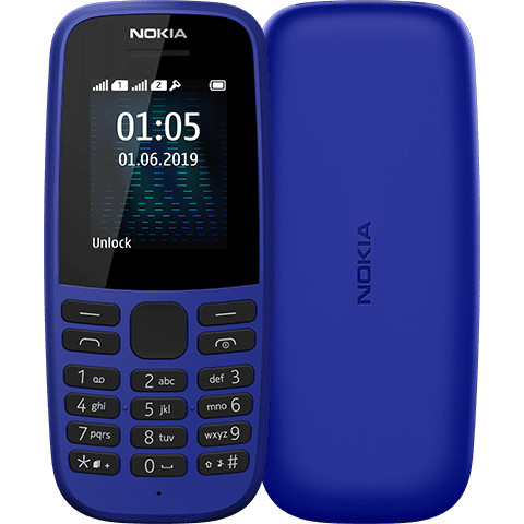 Мобільний телефон Nokia 105 DS 2019 Blue