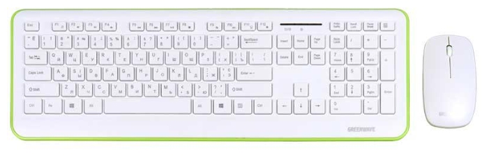 Клавиатура Greenwave Nano 817 Set, white-green