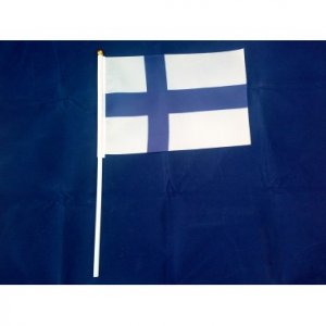 Флажок Финляндии 14х21см на пластиковом флагштоке