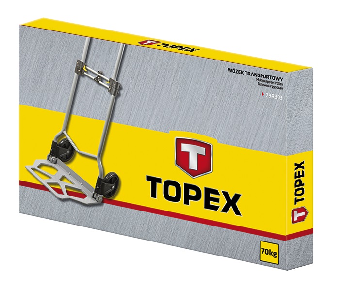 Тележка грузовая Topex 79R303 до 80 кг, 45х49х110 см, 5,2 кг.