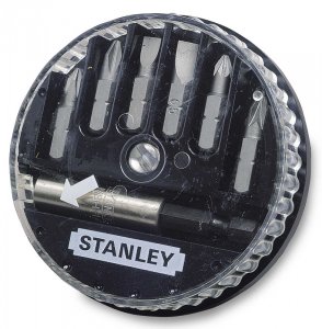 Биты Stanley в наборе 7 ед. (S - 4.5 мм, 5.5 мм, 6.5 мм - Ph - 0, 1, 2 +держатель) (блистер)