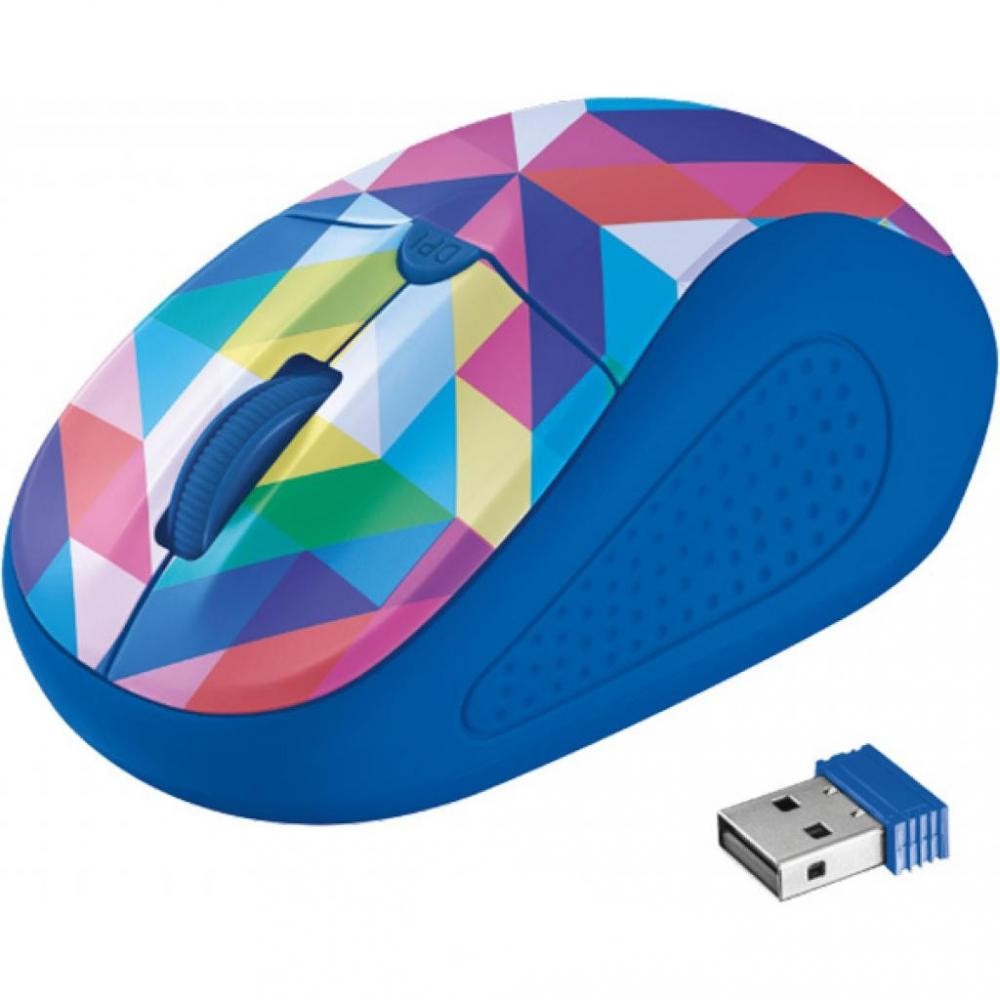 Мышка Trust Primo Wireless Mouse Blue geometry