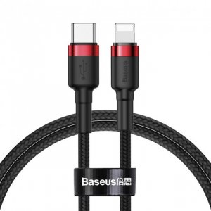 Кабель Baseus Cafule Cable Type-C to iP PD 18W 1m Red+Black