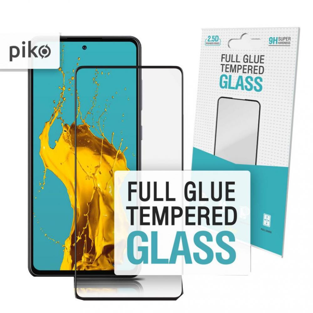Защитное стекло Piko Full Glue для Samsung A72 (черное)
