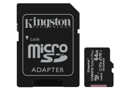Карта пам'яті Kingston microSDXC 64Gb Select C10 UHS-I 100R + adapter