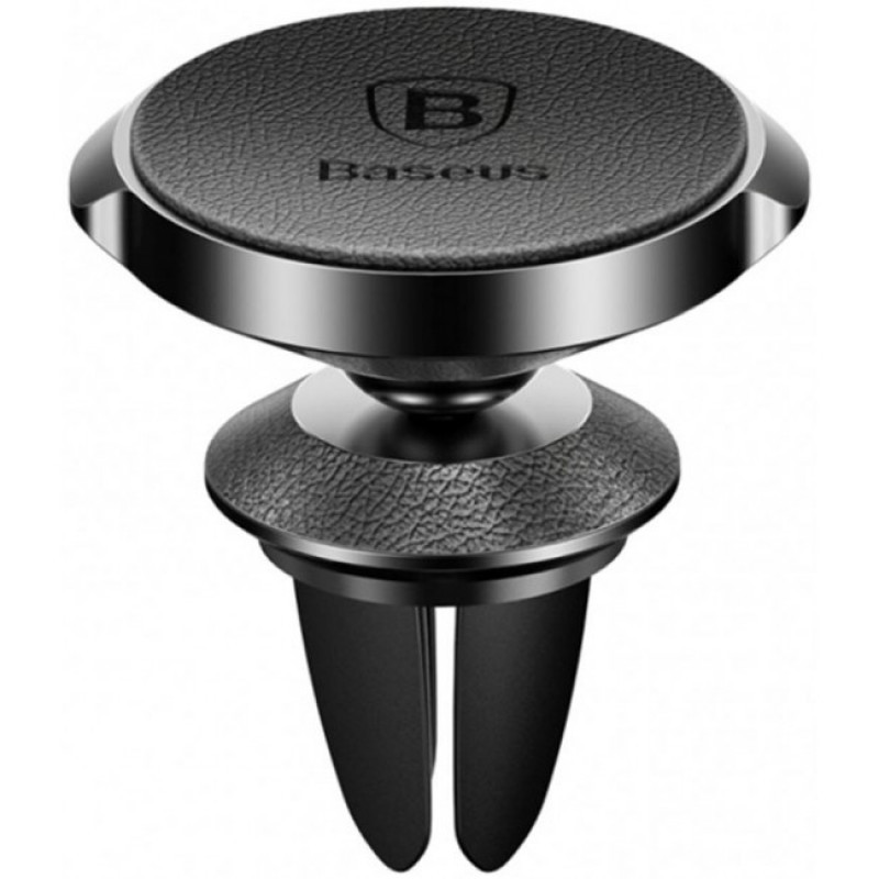 Тримач автомобільний BASEUS PREMIUM Small Ears Series Vertical Magnetic Bracket (Кожа) Black