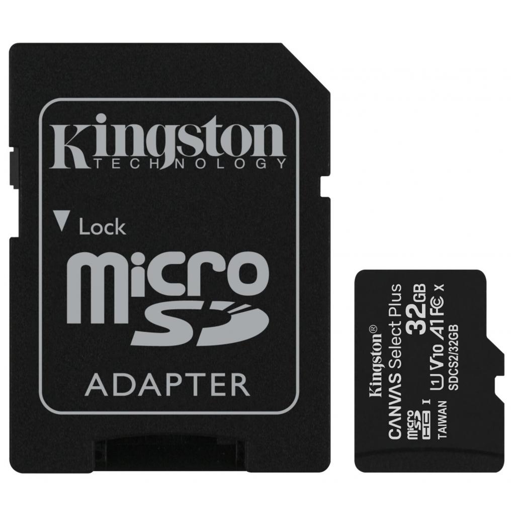 Карта пам'яті Kingston microSDHC 32GB UHS-I Class 10 Canvas Select Plus R100MB/s + SD-адаптер