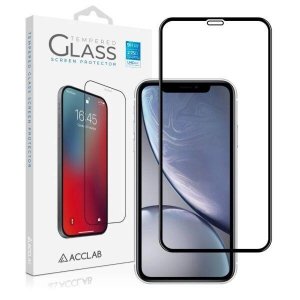 Защитное стекло ACCLAB Full Glue для iPhone XR/11 (черное)