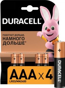Батарейка Duracell LR03 MN2400 AAA 1х4 шт.