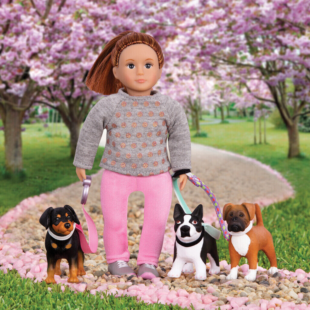 Лялька LORI (15 см) Розалінда з повідком для вигулу собак