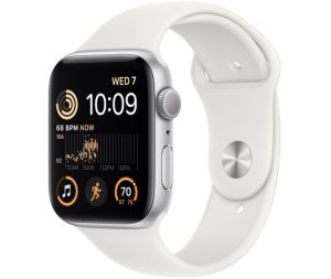 Смарт-часы Apple Watch SE GPS 44mm Silver Case with White Sport Band (MNK23UL/A)