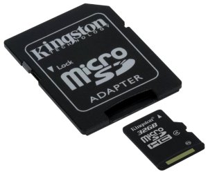 Карта памяти Kingston microSDHC 32GB Class 4 SD adapter