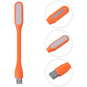 USB фонарик светодиодный для ноутбука/повербанка оранжевый