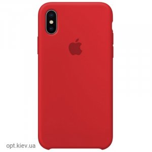 Накладка Silicone Case Full for iPhone X/XS (14) red