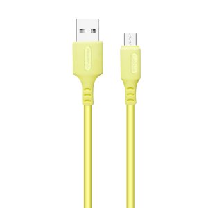 Кабель Colorway USB - MicroUSB (soft silicone) 2.4а 1м желтый (CW-CBUM043-Y)