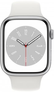 Смарт-часы Apple Watch Series 8 GPS 45mm Silver Aluminium Case w White Sport Band (MP6N3) *
