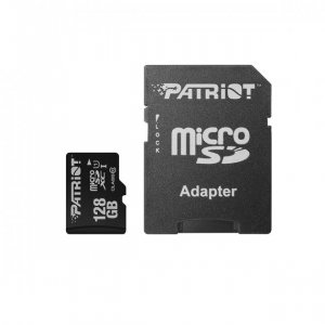 Карта памяти Patriot LX Series microSDXC 128Gb class 10 (adapter SD)