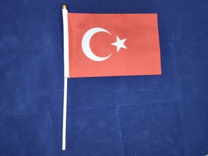 Флажок Турции 14х21см на пластиковом флагштоке
