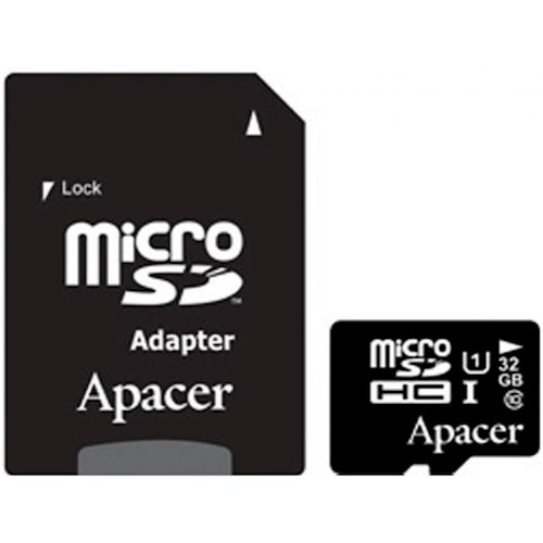 Карта пам'яті Apacer microSDHC 32Gb UHS-I U1+adapter (R85MB/s)