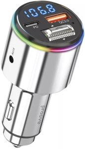 Автомобильное зарядное устройство для Proove FM Launcher Power Drive 30W Type-C+USB silver (FMPD3011