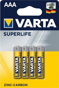 Батарейка Varta SUPERLIFE AAA BLI 4 ZINC-CARBON (R03)