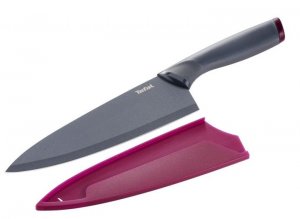 Нож Tefal Fresh Kitchen, длина лезвия 20 см, нерж.сталь, чехол (K1220205)