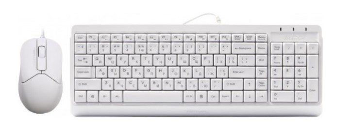 Клавиатура+мышка A4Tech F1512 (White)