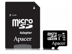 Карта памяти Apacer microSDHC 16Gb UHS-I U1+adapter