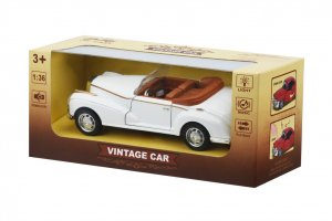 Автомобиль Same Toy Vintage Car (белый открытый кабриолет)