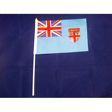 Прапорець Фіджі 14х21см на пластиковому флагштоку