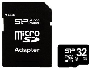 Карта памяти Silicon Power microSDHC 32GB card Class 10 adapter