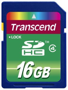 Карта памяти Transcend SDHC 16GB Class 4