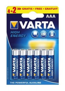 Батарейка Varta LONGLIFE Power AAA BLI 6 (4 + 2) ALKALINE