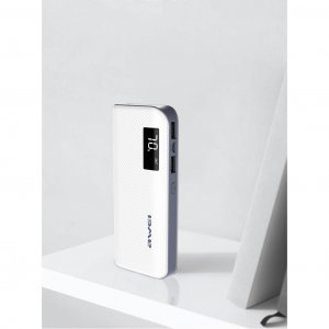 Универсальная батарея Power Bank Awei P76k LCD 10 000 mAh White